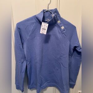 Girls J Crew - crew cuts button neck sweatshirt